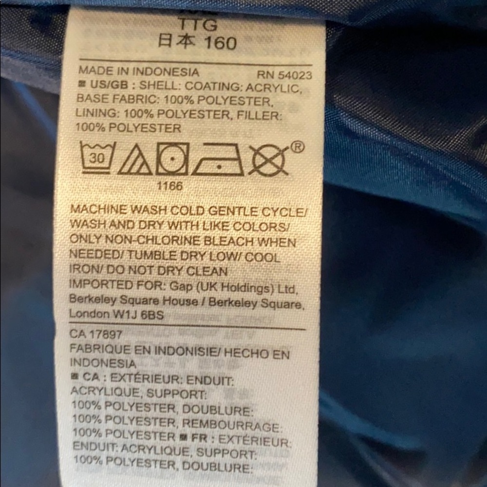 Gap Kids Down Filled Puffer Vest in Navy Blue Dot - Picture 7 of 7
